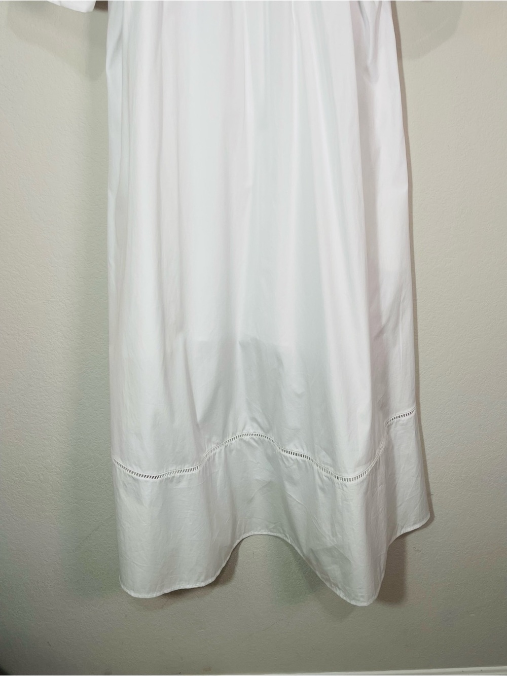 Madewell NWT Poplin Splitneck Midi Shirtdress Size Small in White - Picture 13 of 16